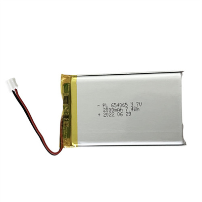 batería recargable 654065 del polímero de litio de 3.7V 2000mAh para los juguetes electrónicos