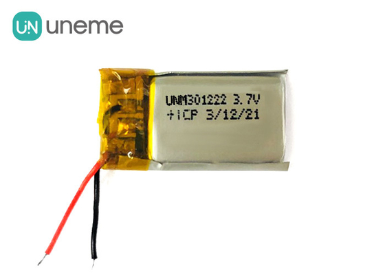 Pequeña impedancia de encargo 1KHz de la CA del peso 50mAh 2.0g de la batería 3.7V 301222 de Lipo