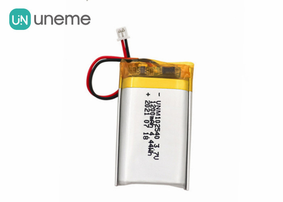 Batería modificada para requisitos particulares de la batería 102540 3.7V 1200mAh del polímero de litio para el equipo de la belleza