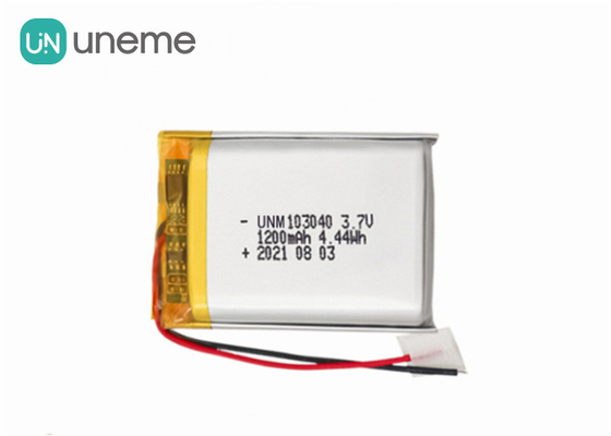 Batería recargable de plata 103040 1200mAh 3.7V del polímero de litio con UN38.3 e IEC62133