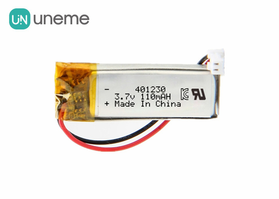 batería recargable 401230 110mAh del polímero de litio de la autodescarga baja 3.7V