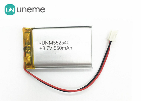 Perseguidor de plata prismático 550mAh 3.7V 552540 de GPS de la batería del polímero de litio