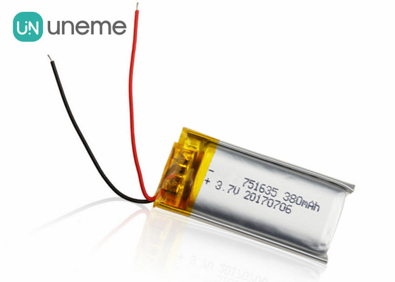 batería del polímero de litio de 16g 3.7V 760mAh para la máscara eléctrica 751635-2P UN38.3